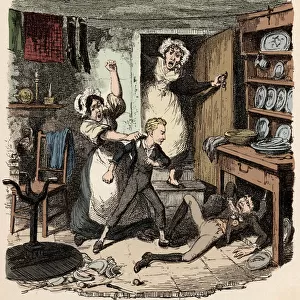Oliver plucks up a spirit - Illustration pour "Oliver Twist"