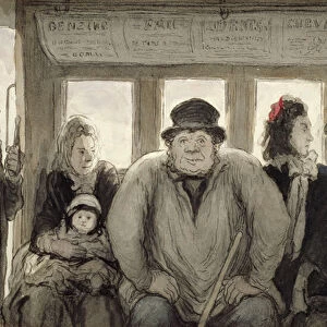 The Omnibus, 1864 (ink, w / c & lithographic crayon on paper)