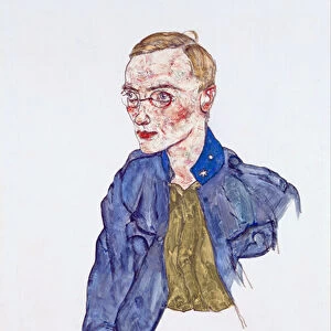 One-Year Volunteer Lance-Corporal - Schiele, Egon (1890-1918) - 1916 - Pencil, Gouache on paper - 48x31, 3 - Leopold Museum, Vienna