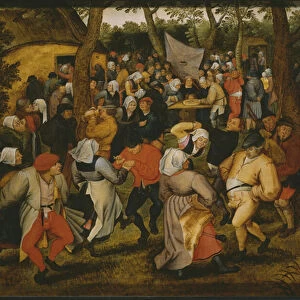 Open air wedding dance, 1610 (oil on panel) (see also 346632)