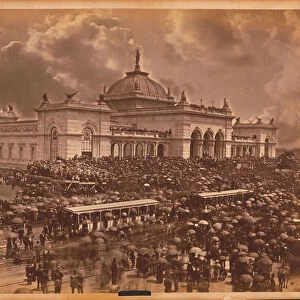 Opening day: the orators, 1876 (albumen print)