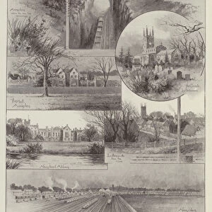 Opening of the Great Central Railway on 9 March, Scenes on the Route (litho)