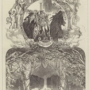 Opening of Her Majestys Theatre (engraving)