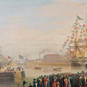 The Opening of St. Katherines Dock, 25th October 1828 (oil on canvas)