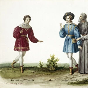 Opera singer Adolphe Nourrit (left) in the role of Count d Ory in the opera "