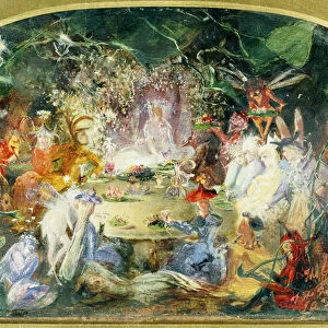 The original sketch for The Fairys Banquet (oil on board)