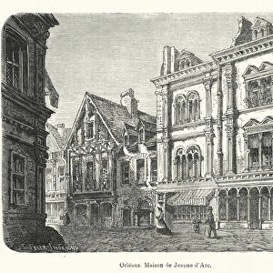 Orleans, Maison de Jeanne d Arc (engraving)