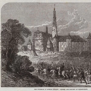 The Outbreak in Russian Poland, Church and Convent at Czenstochow (engraving)