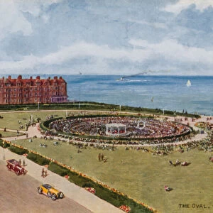 The Oval, Cliftonville (colour litho)