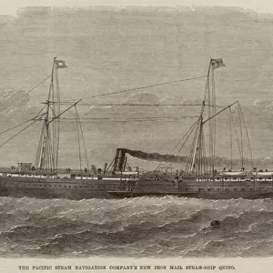 The Pacific Steam Navigation Companys New Iron Mail Steam-Ship Quito (engraving)