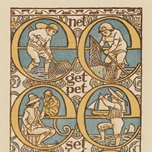 Page from The Golden Primer (colour litho)