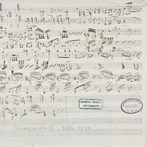 Page of musical score of "Fidelio": beginning of act III