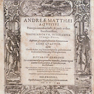 Page taken from Principi omnibus belli by Andrea Matteo Acquaviva, 1609
