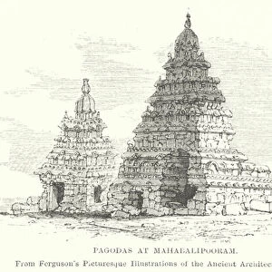 Pagodas at Mahabalipooram (engraving)