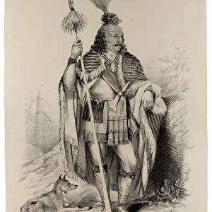 Pahe-A-Range, the New Zealand Chief, c. 1844 (litho)