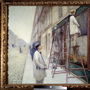 Painters in building in 1877. Painting by Gustave Caillebotte (1848-1894), 1877