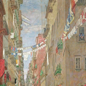 Pallonetto di Santa Lucia, Naples, 1909 (oil on canvas)