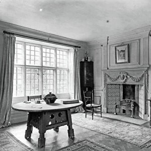 The Panelled Room, Kelmscott Manor, Oxfordshire, from The English Country House (b/w photo)