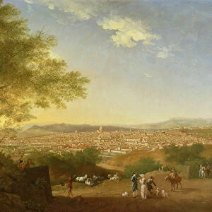 A Panoramic View of Florence from Bellosguardo, 1775 (oil on canvas)
