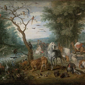 Paradise Landscape with Animals - Peinture de Jan Brueghel the Younger (1601-1678