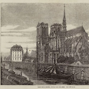 Paris Improvements, Notre Dame restored, the New Spire (engraving)