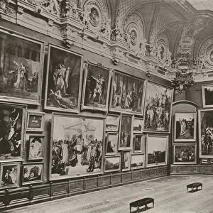 Paris: The New French Gallery, Louvre Museum (b / w photo)
