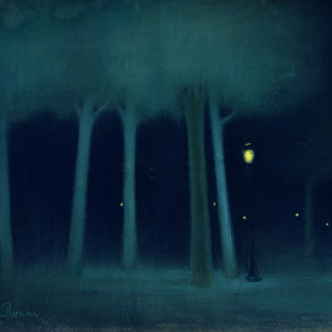 A Park at Night, c. 1892-95 (pastel on canvas)
