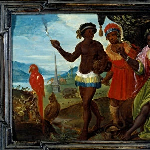The four parts of the world: Africa. Painting by Cornelis De Baellieur (1607-1671)