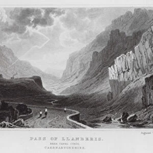 Pass of Llanberis, near Capel Curig, Caernarvonshire (engraving)