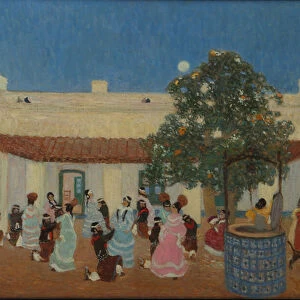 Patio, 1880-1938 (oil)