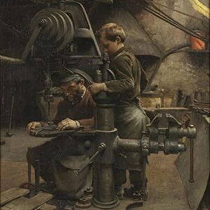 Un Patron or The lesson of the Apprentice, 1888 (oil on canvas)