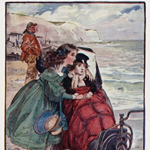 Paul and Florence Dombey from Dombey & Son (colour litho)