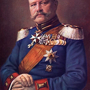 Paul von Hindenburg, 1915 (colour litho)