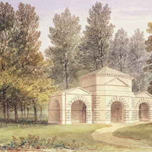 The Pavilion in Kensington Gardens, 1828 (w / c on paper)