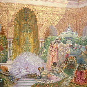 The Peacock Garden (oil on canvas)