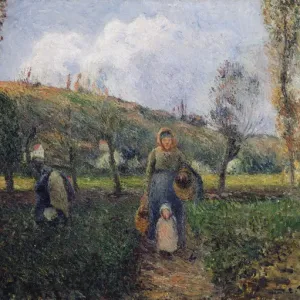 Peasant and Child Returning from the Fields, Pontoise; Paysanne et Enfant Revenant des