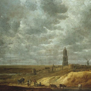 Peasants Feasting and Dancing near Drij Toren (oil on canvas)