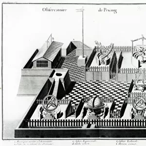 The Peking Observatory, illustration from Jean Baptiste du Haldes