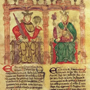 Pelagius (685-737), founder of the Asturias Kingdom and his grandson Fruela I (722-68