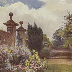 Penshurst, the Terrace Steps (colour litho)