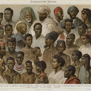 Peoples of Africa (colour litho)