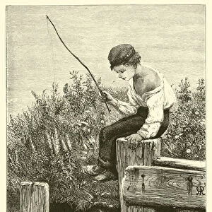 Perch Fishing (engraving)