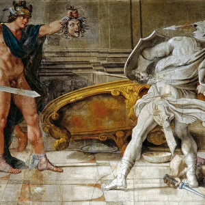 Perseus with the head of Medusa turning his enemies into stone, Loves of the Gods, 1597