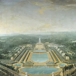 Perspective view of the castle of Marly, King Louis XV (1710-1774