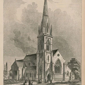 Perspective view of Christ Church (engraving)