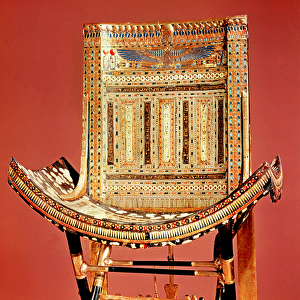 The pharaohs ecclesiastical throne, from the tomb of Tutankhamun (c