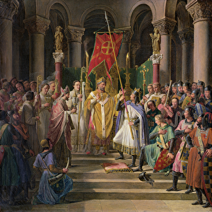 Philip Augustus (1165-1223) King of France Taking the Banner in St. Denis, 24th June 1190