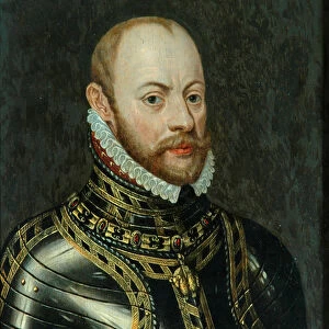 Philip II of Spain (oil on panel)