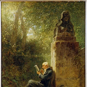 The Philosopher (The Reader in the Park) (oil on canvas)