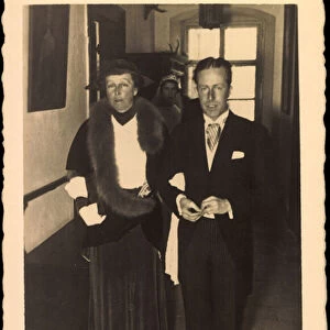 Photo Ak Karl Theodor, Count of Toerring Jettenbach, Mother Countess Sophie (b / w photo)